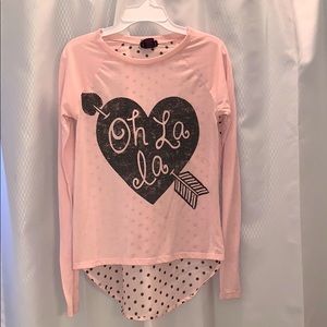 women’s xs long sleeve pink top